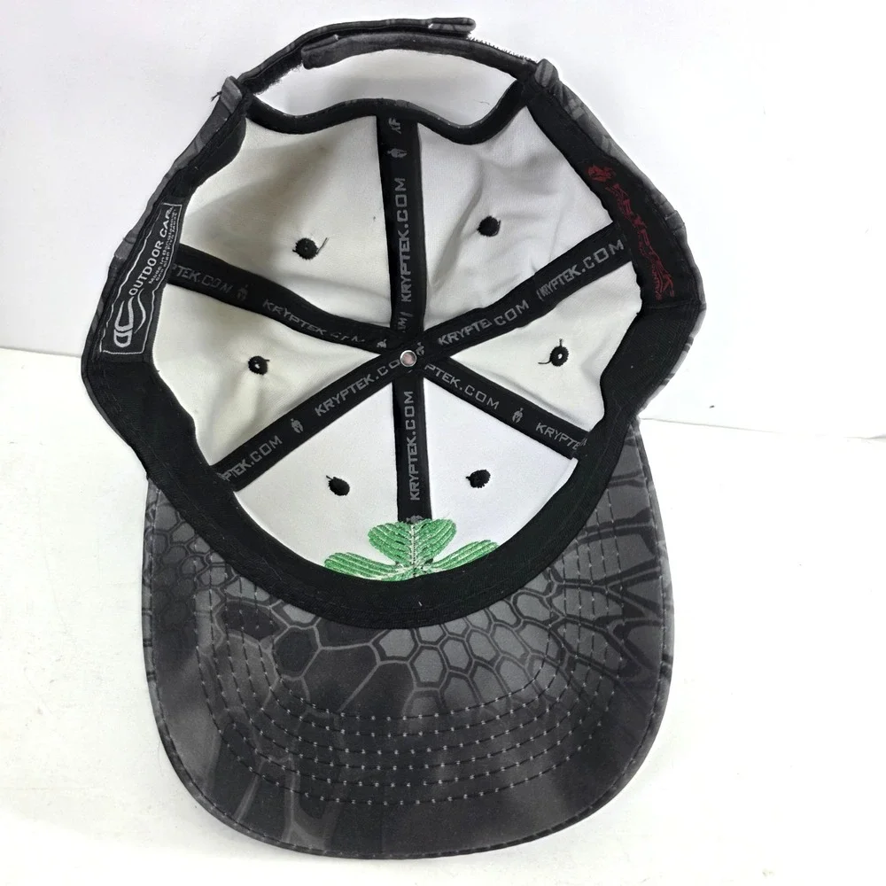 Black Green 3-Leaf Shamrock Clover Hat Cap Lucky Irish Kryptek Camo Adjustable